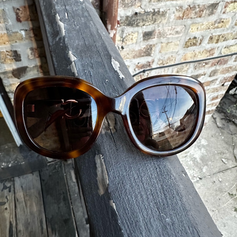 Salvatore Ferragamo Tortoise Shell Sunglasses